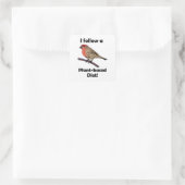 ハウスクイリントウカゲイ(House Finch)ビーガン(植物性食)面白い鳥 スクエアシール (バッグ)