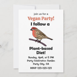 ハウスクチバシ I Follow Plant-Based Diet ヴィーガンパーティー 招待状