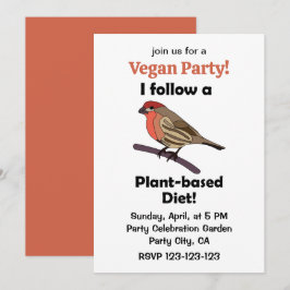 ハウスクチバシ I Follow Plant-Based Diet ヴィーガンパーティー 招待状