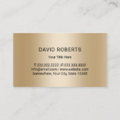 ハウスクモダンリーニングサービスブラック&金ゴールド 名刺 (裏面)