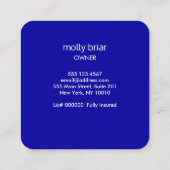 ハウスクリーナスキージ清掃サービス スクエア名刺 (裏面)