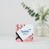 ハウスクリーナスキージ清掃サービス スクエア名刺 (スタンド正面)