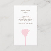 ハウスクリーナピンクフェザーダスター清掃サービス 名刺 (裏面)