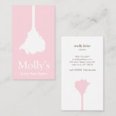 ハウスクリーナピンクフェザーダスター清掃サービス 名刺 (正面/裏面)