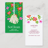 ハウスクリーナークリーニングサービスフローラモップ 名刺 (正面/裏面)