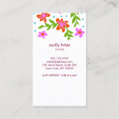 ハウスクリーナークリーニングサービスフローラモップ 名刺 (裏面)