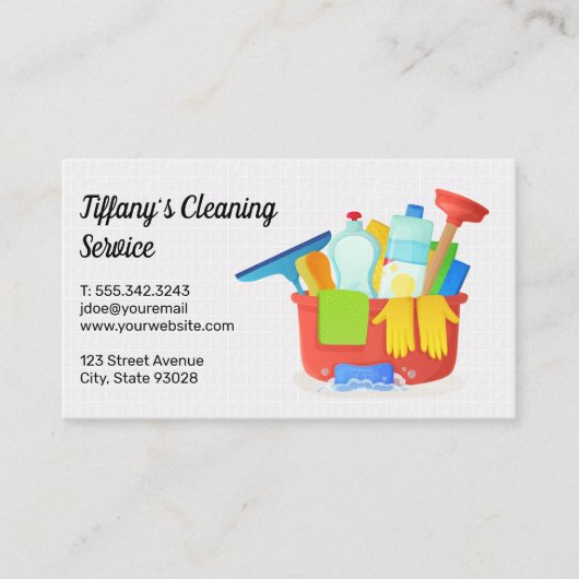 ハウスクリーナーサービス |供給のクリーニング 名刺 (正面)