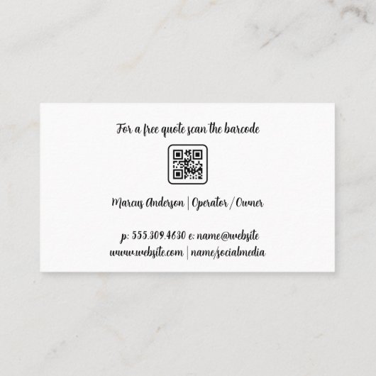 ハウスクリーナーズワーキング家事 | メイドイラストレーション 名刺 (裏面)