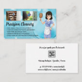 ハウスクリーナーズワーキング家事 | メイドイラストレーション 名刺 (正面/裏面)