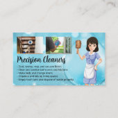 ハウスクリーナーズワーキング家事 | メイドイラストレーション 名刺 (正面)