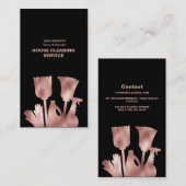 ハウスクリーナーバラ金ゴールド清掃サービス事業 名刺 (正面/裏面)