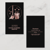 ハウスクリーナーバラ金ゴールド清掃サービス 名刺 (正面/裏面)