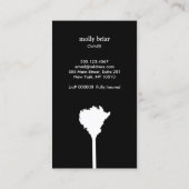 ハウスクリーナーバラ金ゴールド羽毛ダスタークリーニング 名刺 (裏面)