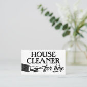 ハウスクリーナービジネスカードカッコいい- ヴィンテージ 名刺 (スタンド正面)