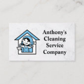 ハウスクリーナーマスコットロゴ | メイドサービス 名刺 (正面)