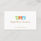 ハウスクリーナーロゴ清掃サービス 名刺 (正面)