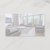 ハウスクリーナーロゴ |整理されたリビングルーム 名刺 (裏面)