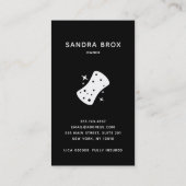 ハウスクリーナー白黒クリーニングサービス 名刺 (裏面)