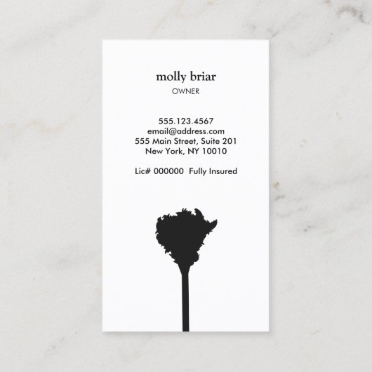 ハウスクリーナー羽毛ダスター清掃サービス 名刺 (裏面)