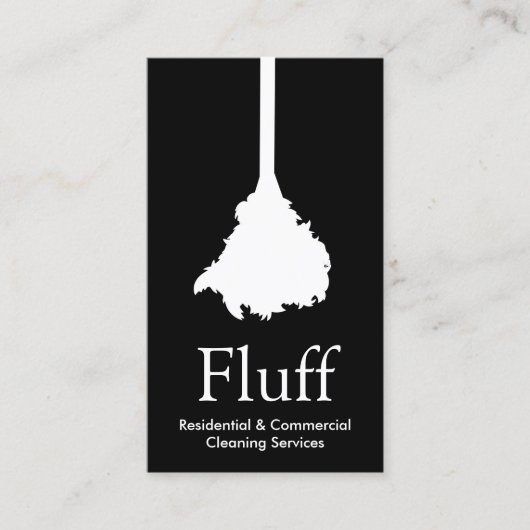 ハウスクリーナー羽毛ダスター清掃サービス 名刺 (正面)