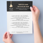 ハウスクリーナー金ゴールド羽毛ダスタークリーニングサービス チラシ (手)