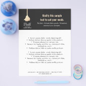 ハウスクリーナー金ゴールド羽毛ダスタークリーニングサービス チラシ (シングル)