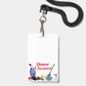 ハウスクリーナー バッジ (ストラップ付き裏面)
