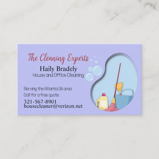 ハウスクリーナー 名刺 (正面)