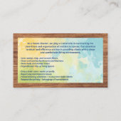 ハウスクリーナー |木枠 |水彩背景 名刺 (裏面)