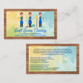 ハウスクリーナー |木枠 |水彩背景 名刺 (正面/裏面)