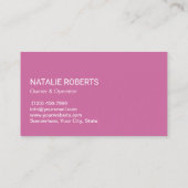 ハウスクリーニングかわいいフラワースプレークリーナーメイド 名刺 (裏面)