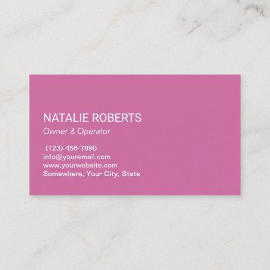 ハウスクリーニングかわいいフラワースプレークリーナーメイド 名刺 (裏面)