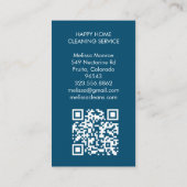 ハウスクリーニングかわいい椅子の植物カスタムQRコード 名刺 (裏面)