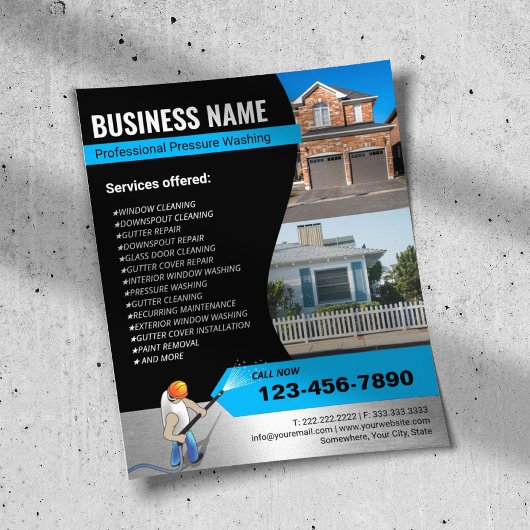 ハウスクリーニングのプロ 高圧洗浄機によるパワフルな洗浄 チラシ