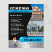 ハウスクリーニングのプロ 高圧洗浄機によるパワフルな洗浄 チラシ (正面)