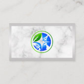 ハウスクリーニングアイコン |大理石メタル背景 名刺 (裏面)