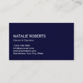 ハウスクリーニングウォーターフローハウスキーピングネイビー 名刺 (裏面)