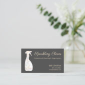 ハウスクリーニングクリーナー《写真》ぼけ味スプレーボトル 名刺 (スタンド正面)