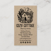 ハウスクリーニングサービスかわいいクラフトSNS 名刺 (正面)