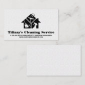 ハウスクリーニングサービスアイコン |床のタイル 名刺 (正面/裏面)