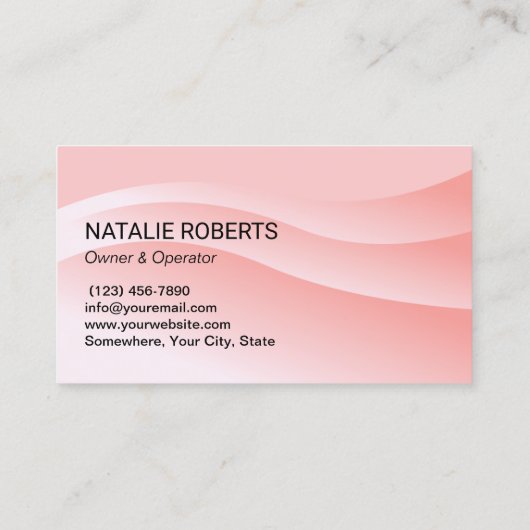 ハウスクリーニングサービスエレガントパステルカーブ 名刺 (裏面)