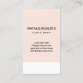 ハウスクリーニングサービスエレガント赤面ピンクメイド 名刺 (裏面)