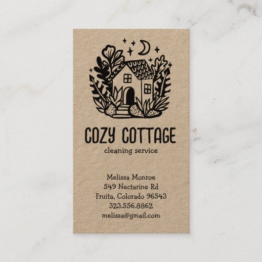 ハウスクリーニングサービスカワイホームハンドドロンクラフト 名刺 (正面)