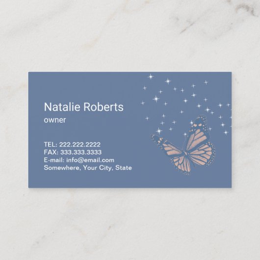 ハウスクリーニングサービスシルバースプレーヴィンテージフローラ 名刺 (裏面)