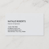 ハウスクリーニングサービスシルバーメイドダスティブルー 名刺 (裏面)