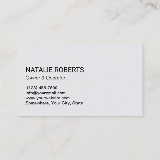 ハウスクリーニングサービスシルバーメイドダスティブルー 名刺 (裏面)