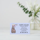 ハウスクリーニングサービスジャニターデイジースプレーボトル 名刺 (スタンド正面)