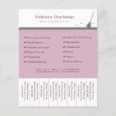 ハウスクリーニングサービスストリップフライヤーのティアオフ チラシ (正面)