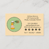 ハウスクリーニングサービススプレーボトルフローラロゴ 名刺 (裏面)