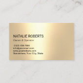 ハウスクリーニングサービスブラック&金ゴールドスプレークリーナー 名刺 (裏面)